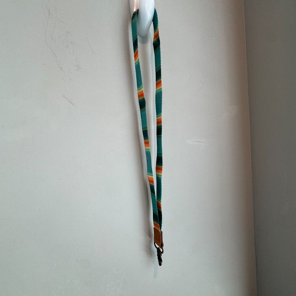 Thread Colorful 17"x3/4" Lanyard – New Without Tags, Leather Loop & Metal Clasp